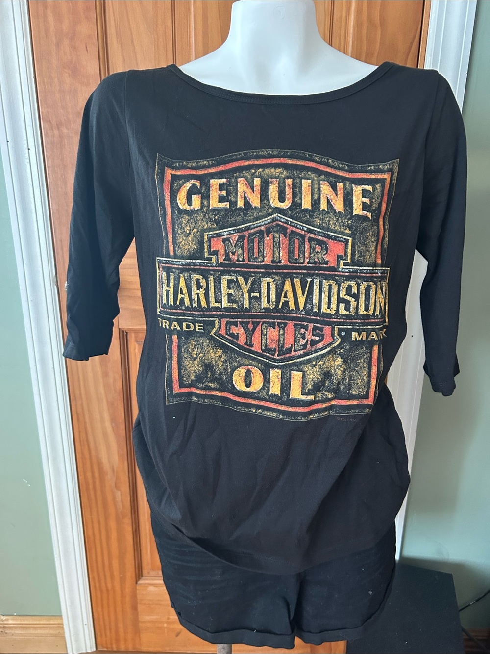 Harley-Davidson Men's Black 'Genuine Motor Oil' Graphic Shirt